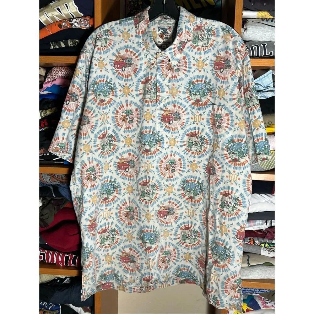 Reyn Spooner Grateful Dead Men’s Limited Edition Hawaiian Pullover Shirt XL